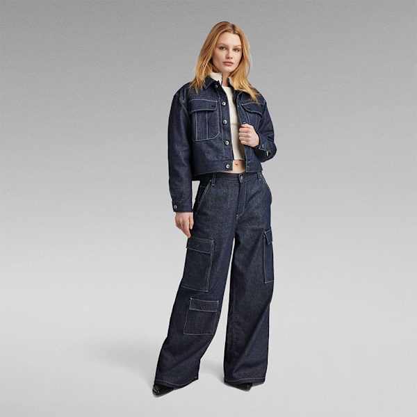 G-star Sherpa Detachable Liner Jeansjacka Blå XS Kvinna