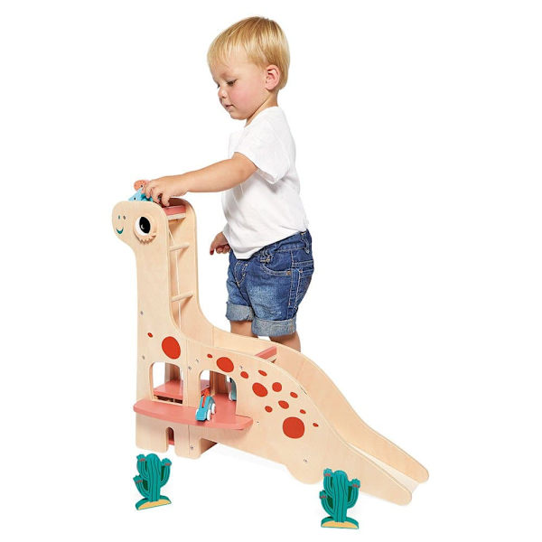 Janod Autotalli Dino Dino Oranssi