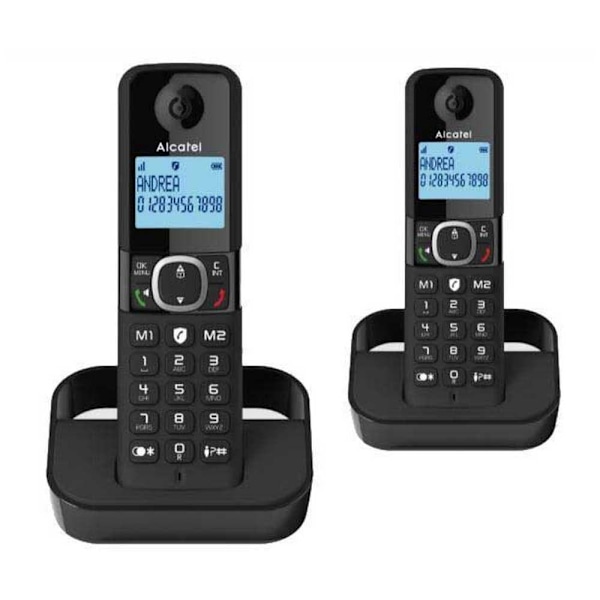 Alcatel Fastnet Telefon Dect F860 Duo Sort Sort