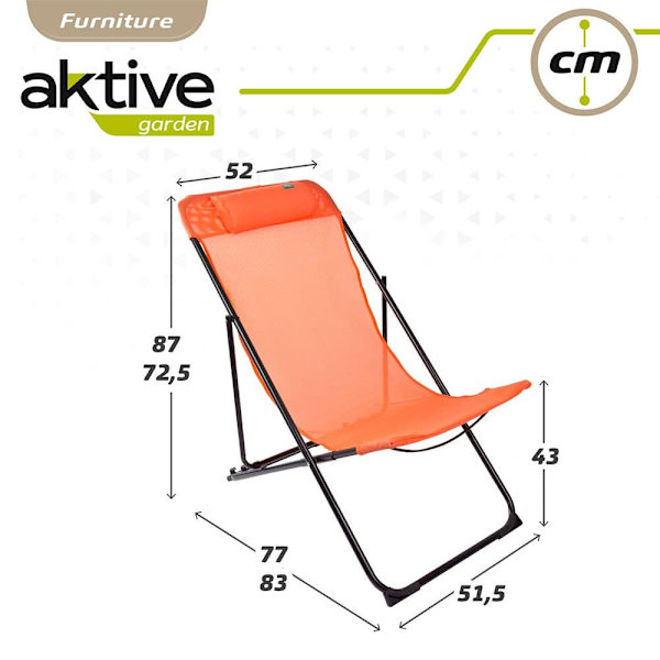 Aktive Stol Textileno 80x55x89 Cm Orange