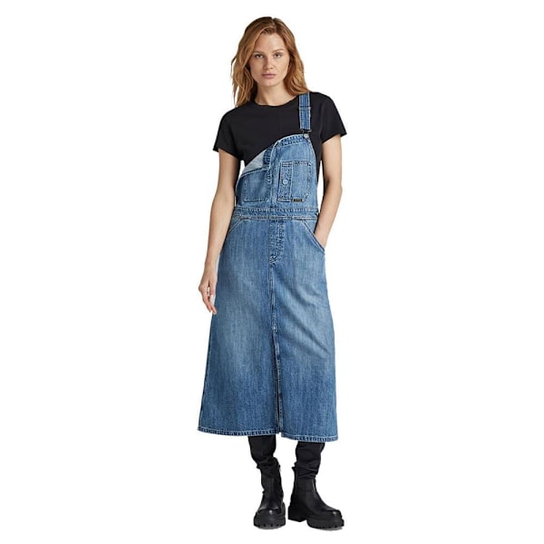 G-star Dungaree ärmlös Klänning Blå XS Kvinna