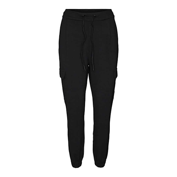 Vero Moda Cargo Byxor Med Mitten Av Midjan Eva Svart L / 34 Kvinna