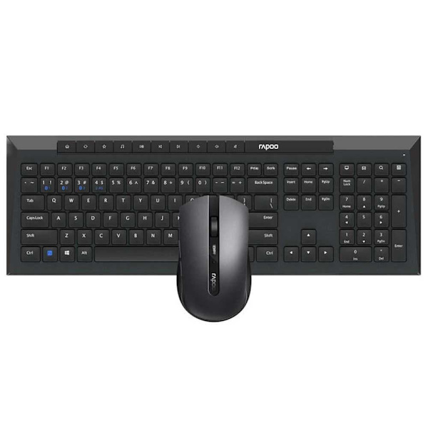 Rapoo Trådlös Mus Och Tangentbord 8210m Svart