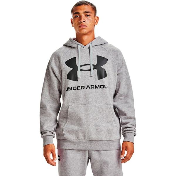Under Armour Stort Logo Hættetrøje Rival Grå S Mand