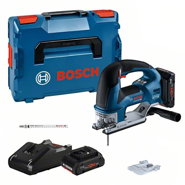 Bosch Professional Nøglehulssav Gst18v-155bc+2x4.0ah Proc+gal18v-40+l-boxx Søvfarvet