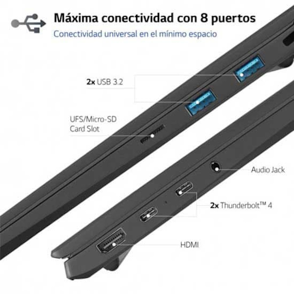 Lg Bärbar Dator 14z90r-g.ap75b 14´´ I7-1360p/32gb/512gb Ssd Silver Spanish QWERTY / EU Plug