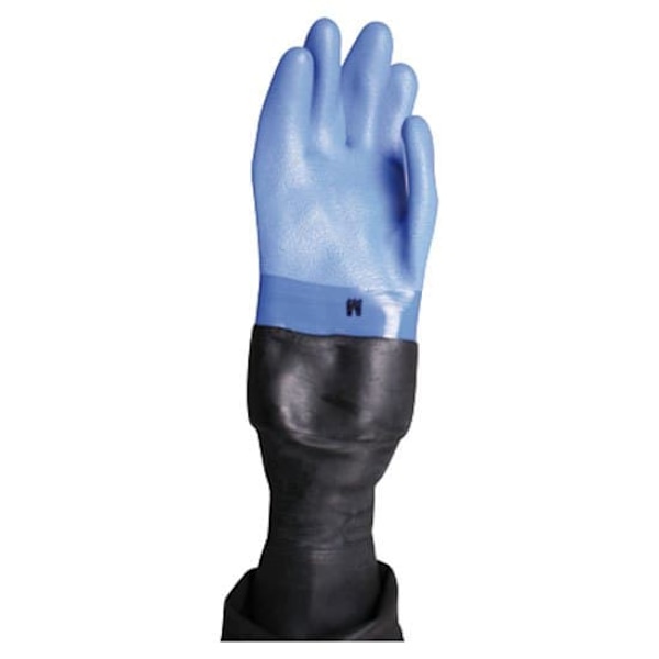 Oms Handsker Med Latex Konisk Håndledsforsegling Dry Blå,Sort M