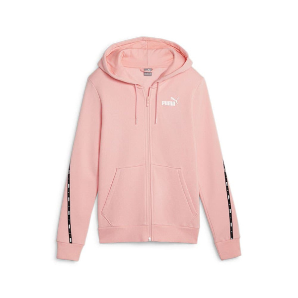 Puma Sweatshirt Med Full Dragkedja Ess Tape Fl Rosa S Kvinna