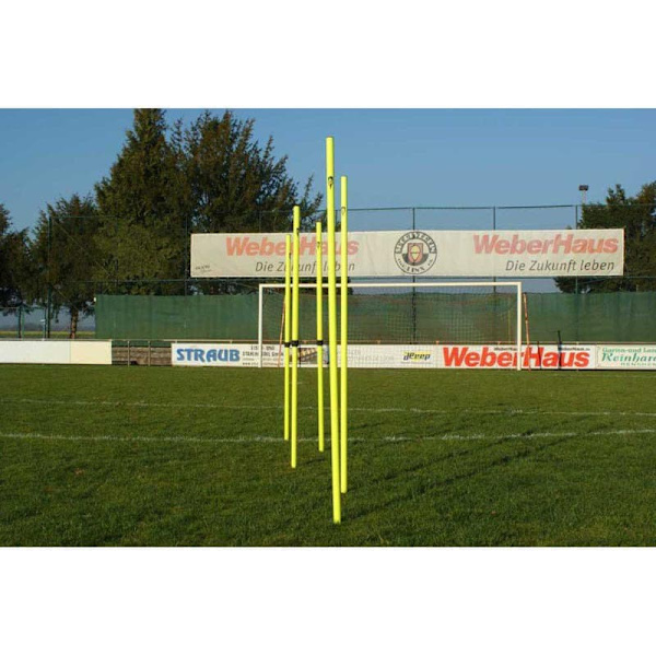Powershot Justerbar Slalomstang 5 Enheder Gul 91-172 cm