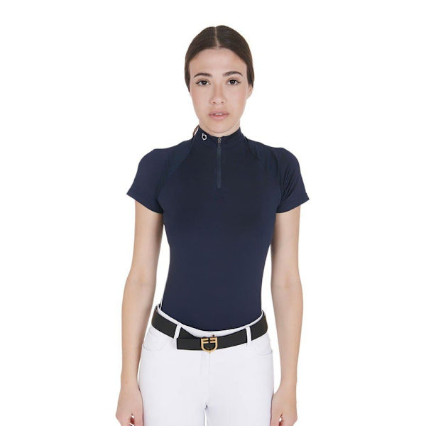 Equestro Technical Zip Kortærmet Polo  S