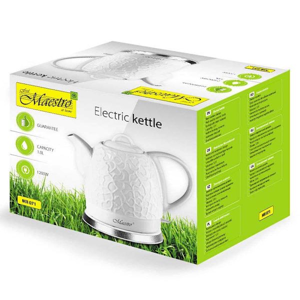 Maestro Kedel Mr-071 1l 1200w Hvid One Size / EU Plug