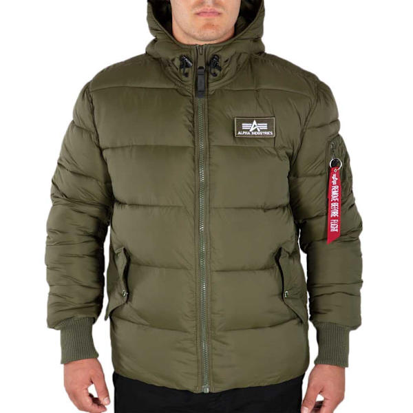 Alpha Industries Hooded Puffer Fd Jakke Grøn M Mand
