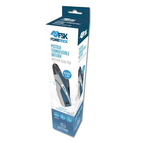 Ferrestock Silikonepistol Med Batteri Fskptf003 10w Blå One Size / EU Plug