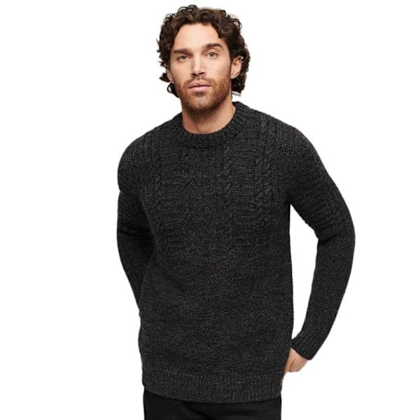 Superdry Jacob Cable Tröja Svart 2XL Man