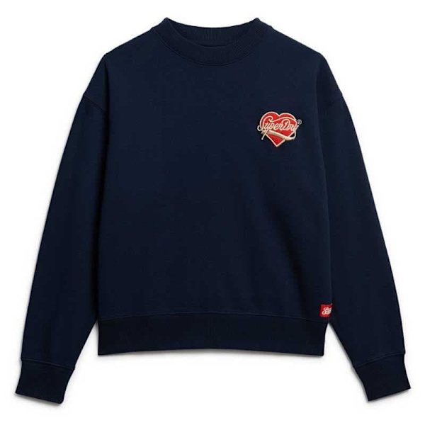 Superdry Workwear Embroiderer Loose Sweatshirt Blå S Kvinde