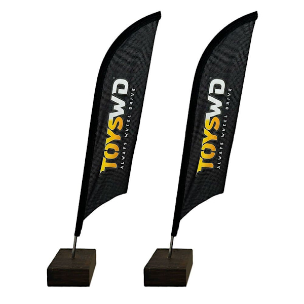 Crawler Park Flag Toyswd 30 Cm 2 Enheder Til Rc 1/10 Sort