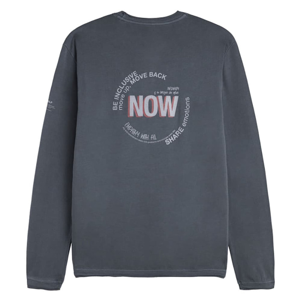 Ecoalf Now T-shirt Med Lång ärm Blå XL Man