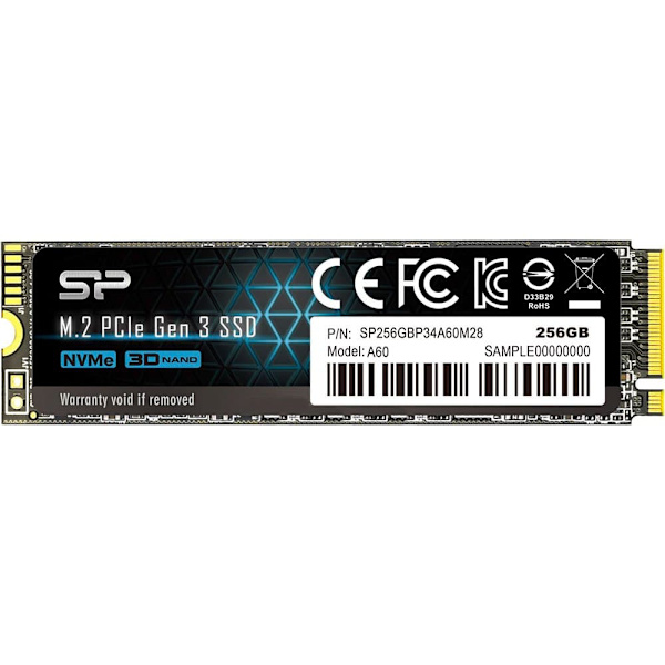 Silicon Power Kovalevy A60 M.2 2280 256gb Ssd Musta