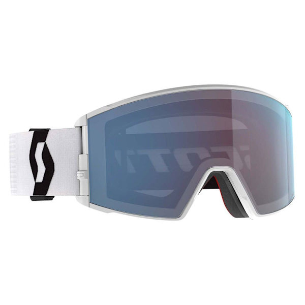 Scott React Skidglasögon Vit Enhancer Blue Chrome/CAT2