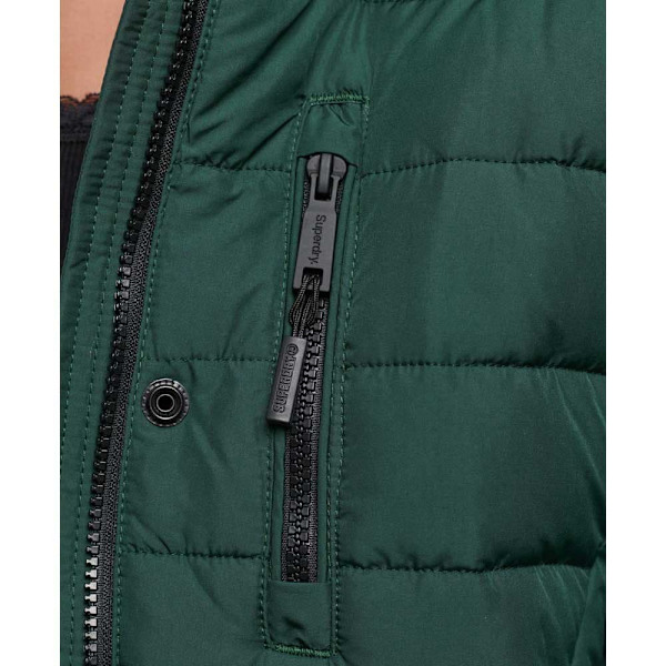 Superdry Jacka Super Long Line Fuji Grönt S Kvinna