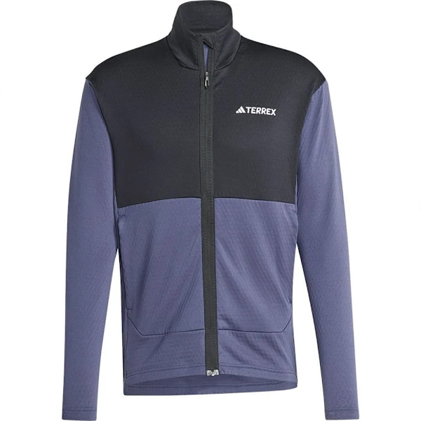 Adidas Terrex Multi Light Fleecejakke Med Fuld Lynlås Blå,Sort M Mand