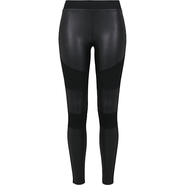 Urban Classics Falsk Læder Stor Leggings Sort 4XL Kvinde