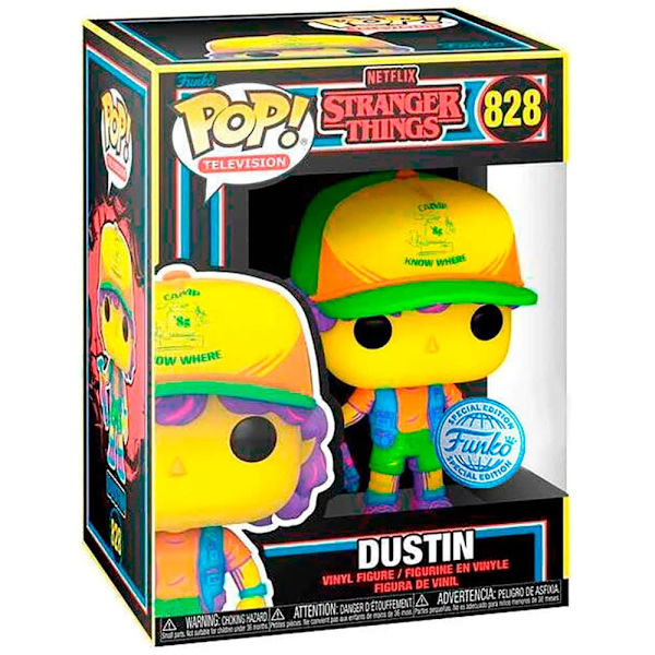 Funko Pop Stranger Things Dustin In Beef Black Light Exclusive Flerfarvet