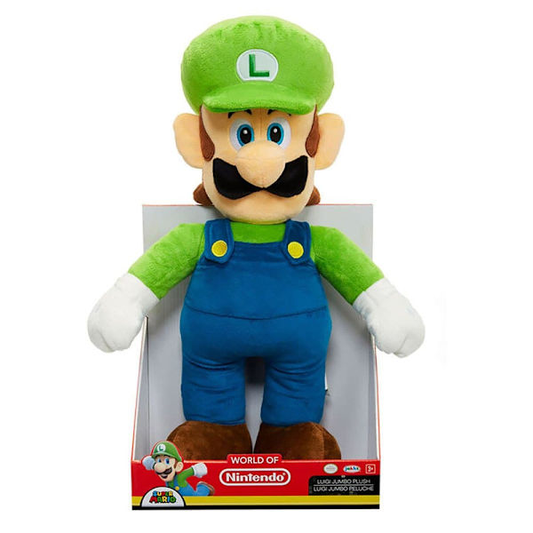 Jakks Pacific Super Mario Bros Teddy Luigi Nintendo 50 Cm Blå