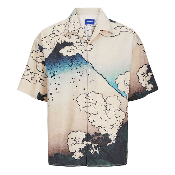 Jack & Jones Tokyo Kortærmet Skjorte Beige L Mand