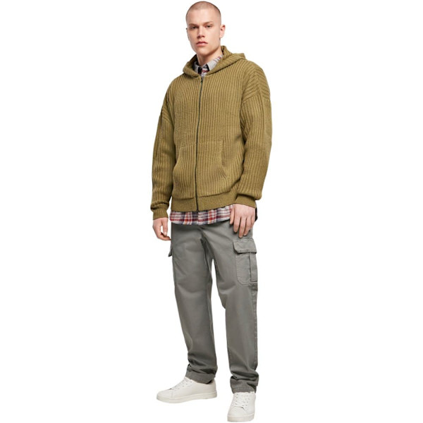 Urban Classics Knitted Sweatshirt Med Lynlås Grøn M Mand