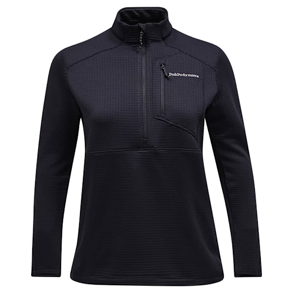 Peak Performance Trail Polartec Fleecejakke Med Halv Lynlås Sort M Kvinde