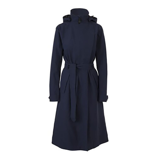 Agu Long Urban Trench Coat Jakke Blå 2XL Kvinde