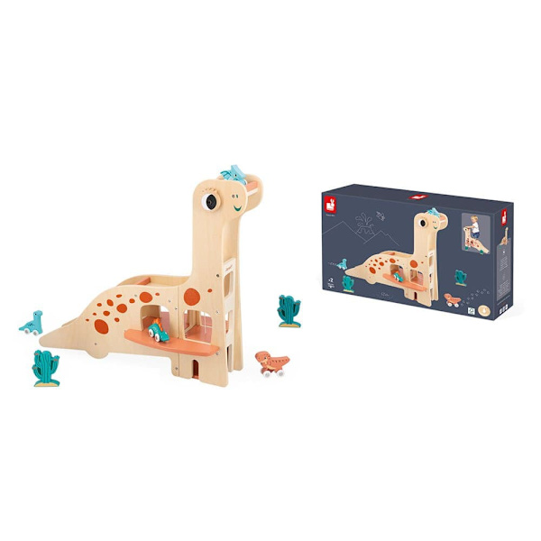 Janod Autotalli Dino Dino Oranssi