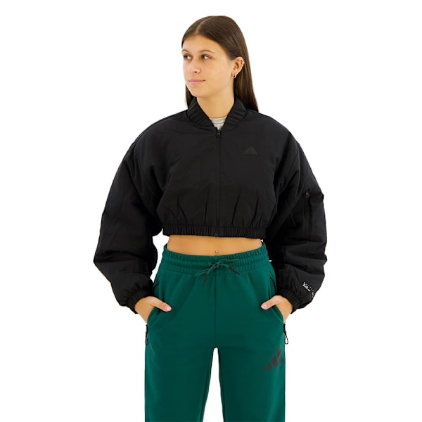 Adidas City Escape Padded Bomberjakke Sort S Kvinde