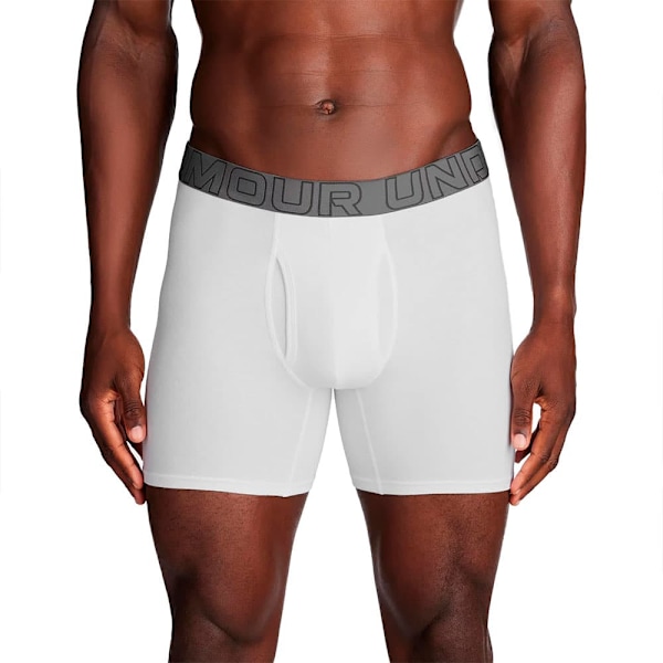 Under Armour Performance Cotton 6´´ Boxerit 3 Yksiköt Valkoinen L Mies