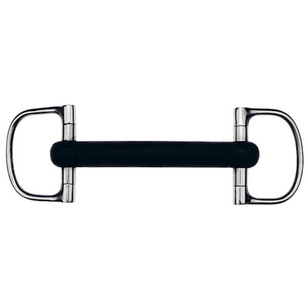 Feeling Tjock Rak Gummisnaffle D Silver 125 mm