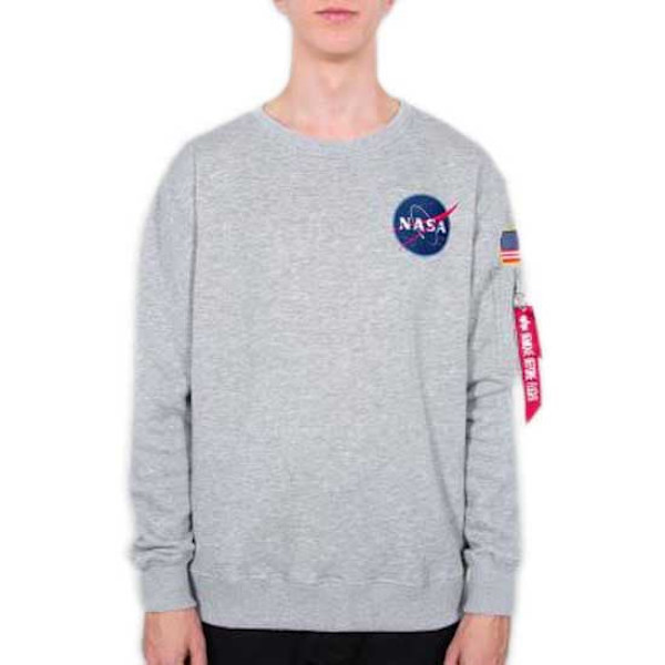Alpha Industries Space Shuttle Sweatshirt Grå XS Mand