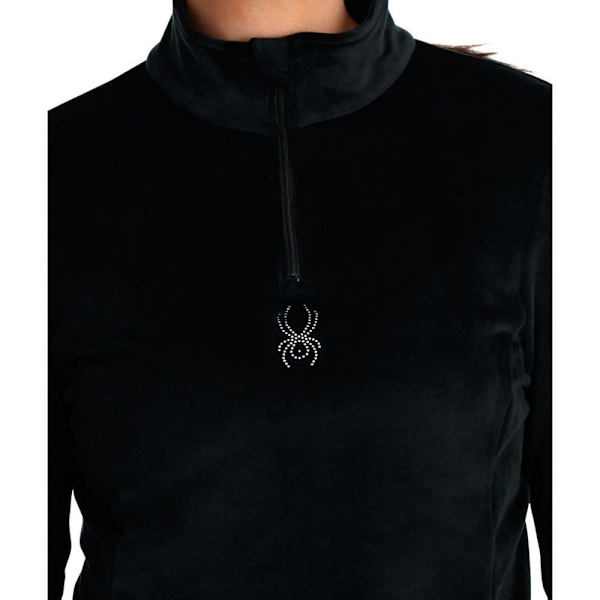 Spyder Halv Lynlås Fleece Shimmer Bug Sort XL Kvinde