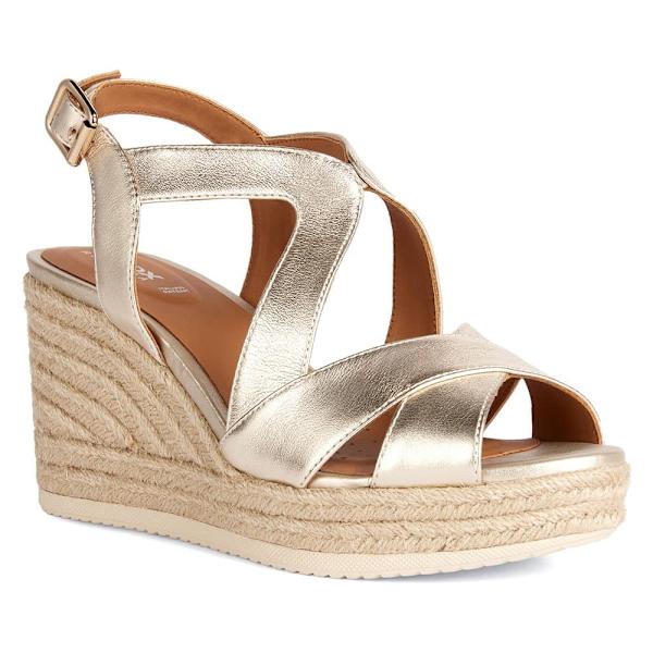 Geox Espadrilles Ponza Gylden EU 40 Kvinde