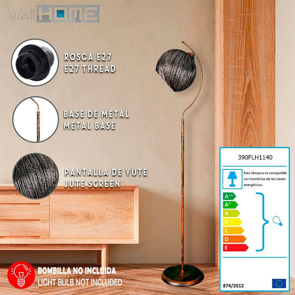 Wellhome Gulv Lampe Wh1071 Søvfarvet