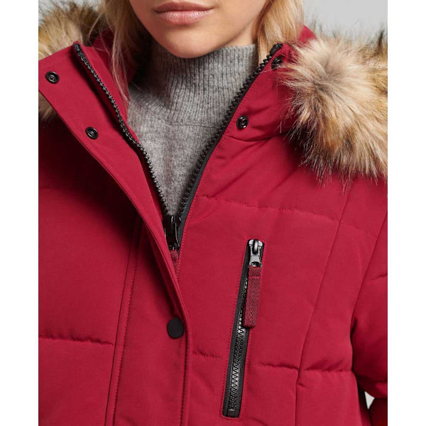 Superdry Tekoturkis Everest-takki Longline Punainen S Nainen