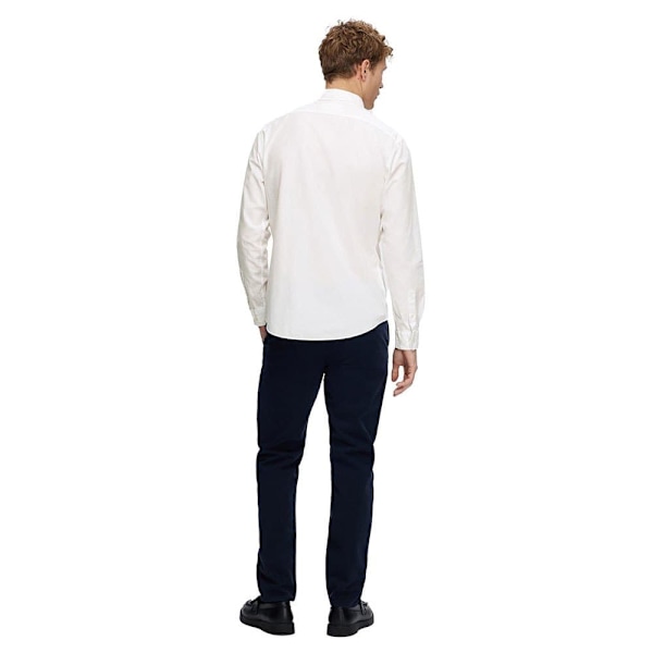 Selected Lang ærmet Skjorte Slimrick-poplin Hvid XL Mand