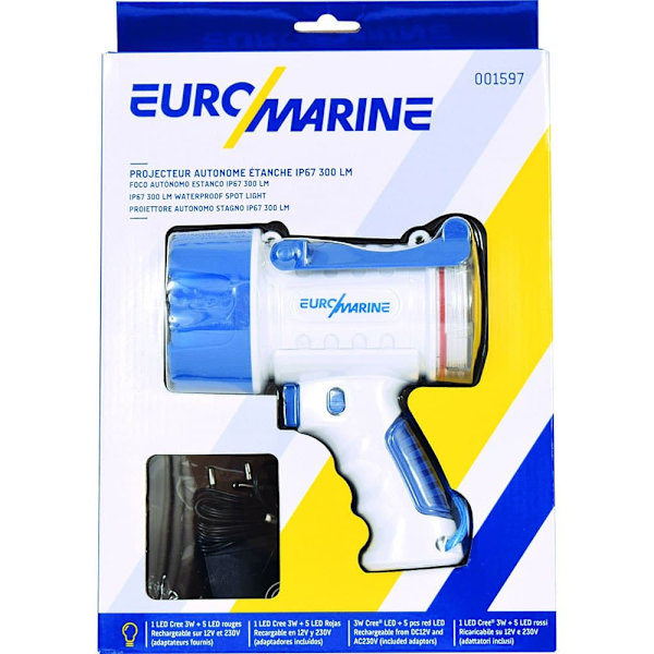 Euromarine Vandtæt Led Lommelygte 3w Transparent 300 Lumens
