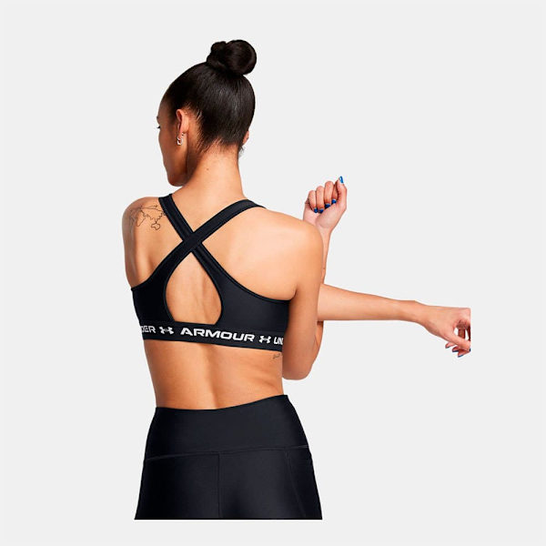 Under Armour Crossback Sport-bh Medium Stöd Svart XS Kvinna