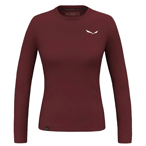 Salewa Puez Dry T-shirt Med Lange ærmer Rød S Kvinde