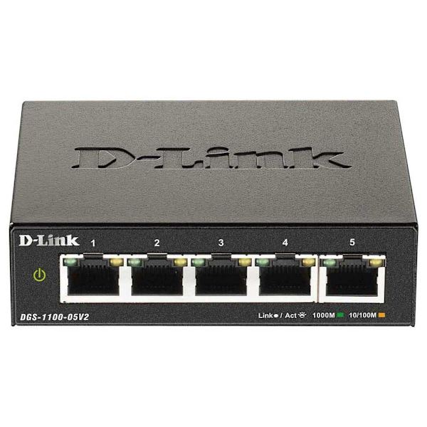 D-link 5 Port Gigabit Easy Smart Switch Svart