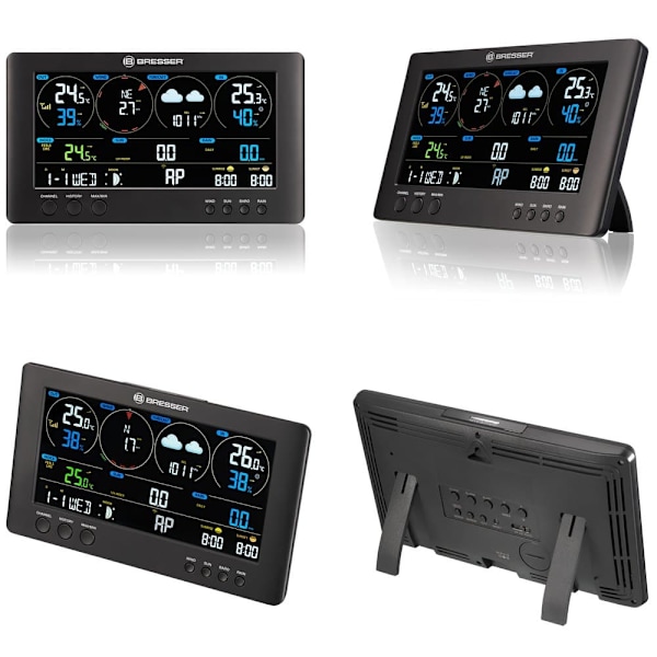 Bresser Vädercenter Wifi Clearview 7-i-1 Sensor Svart