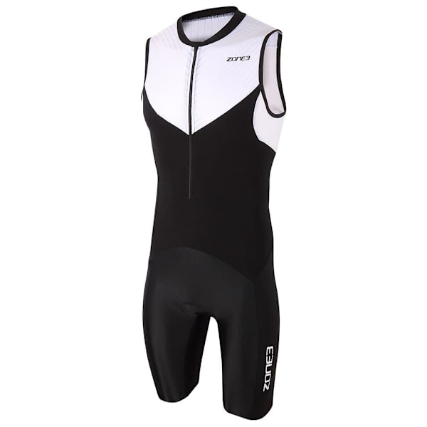 Zone3 Ærmeløs Trisuit Lava Long Distance Tri Hvid,Sort XS Mand