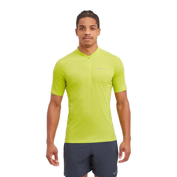 Montane Dart Nano Halv Lynlås Kortærmet T-shirt Gul XS Mand