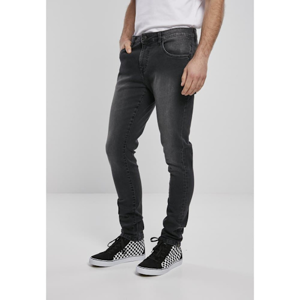 Urban Classics Denim Slim Fit Zip Jeans Svart 32 / 34 Man